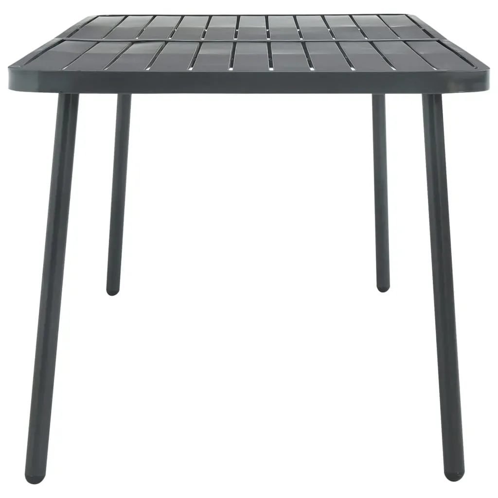 Garden Table Dark Grey 180x83x72 cm Steel Price