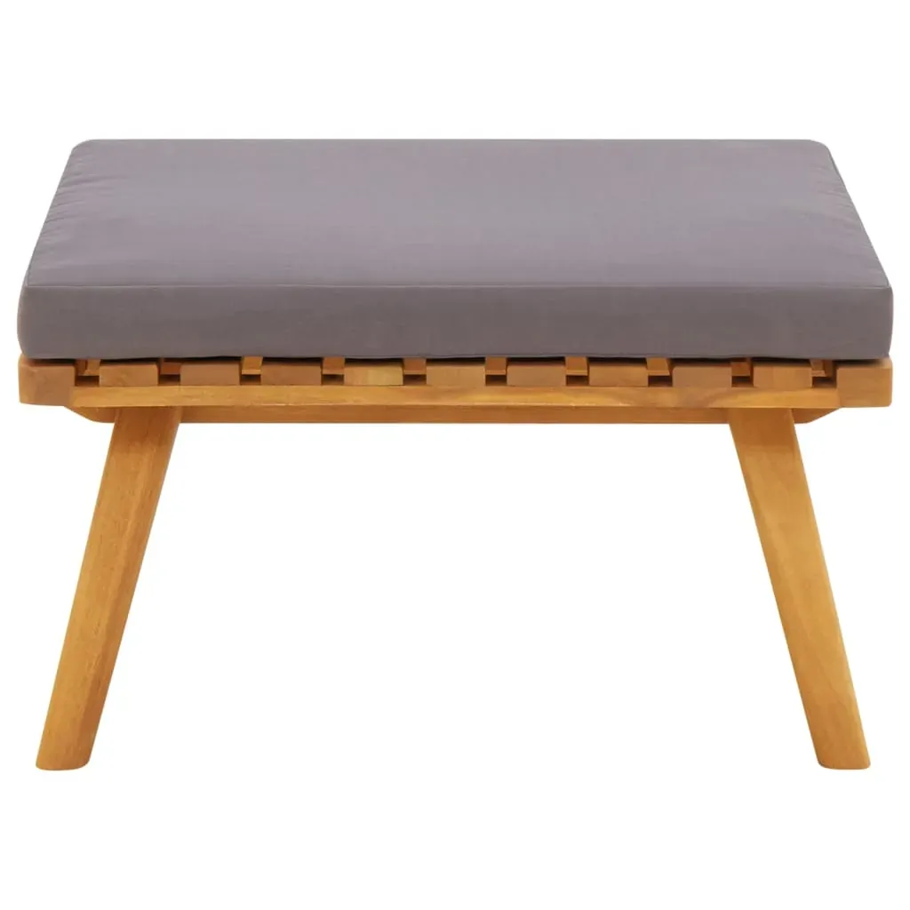 Garden Footstool with Cushion 60x60x29 cm Solid Acacia Wood Price