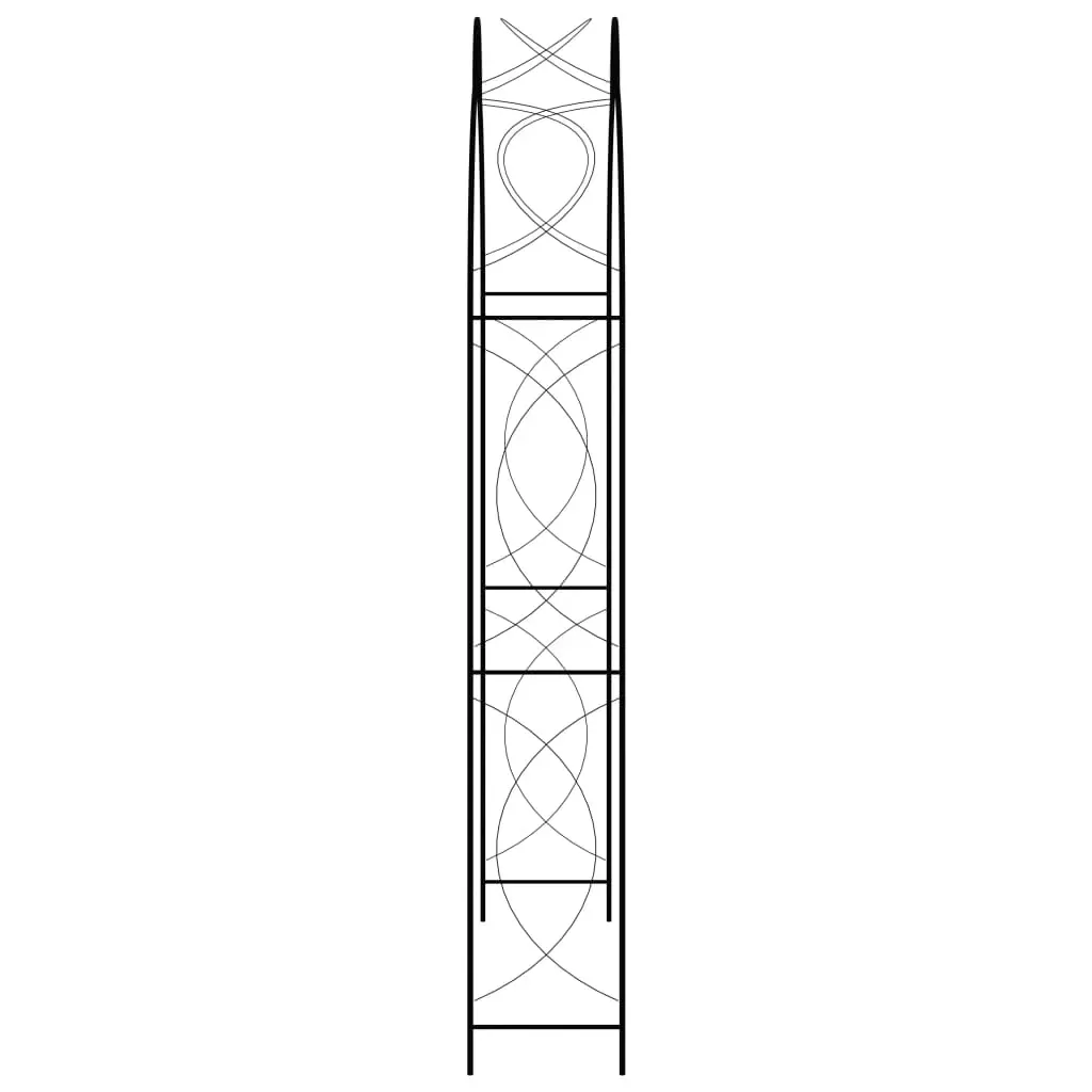 Garden Arch Black 150x34x240 cm Iron Price