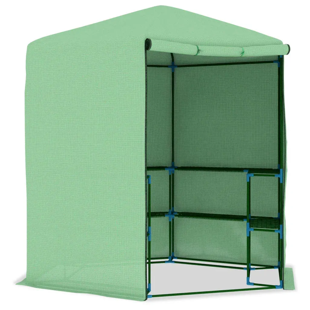 Greenhouse with Shelves Steel 227x223 cm Price