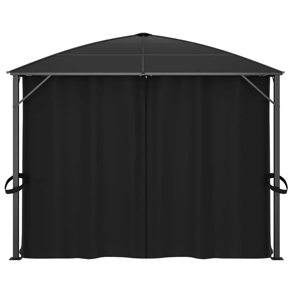 Gazebo with Curtains 400x300x265 cm Anthracite Price