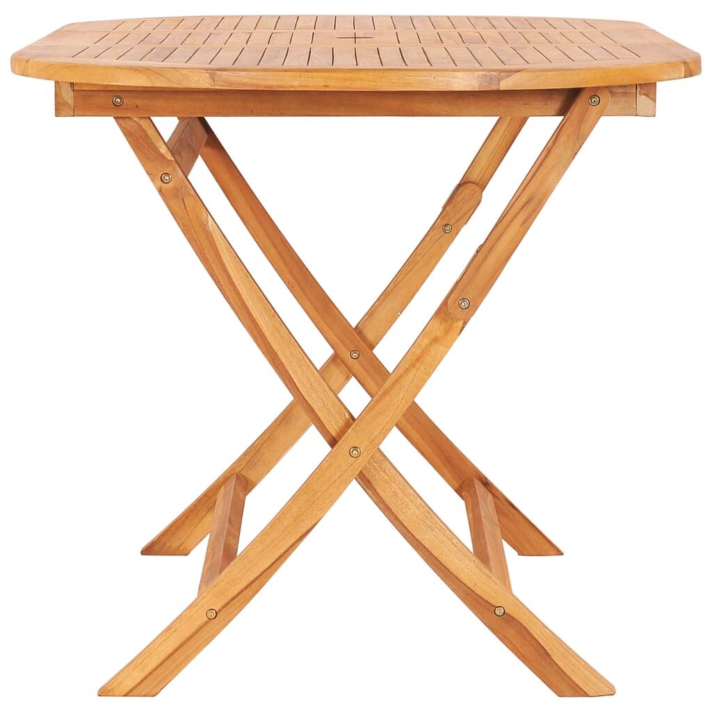 Folding Garden Table 160x80x75 cm Solid Teak Wood Price