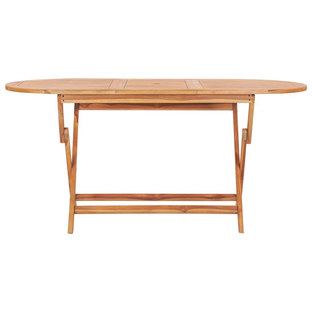 7 Piece Folding Outdoor Dining Set Solid Teak Wood Price
