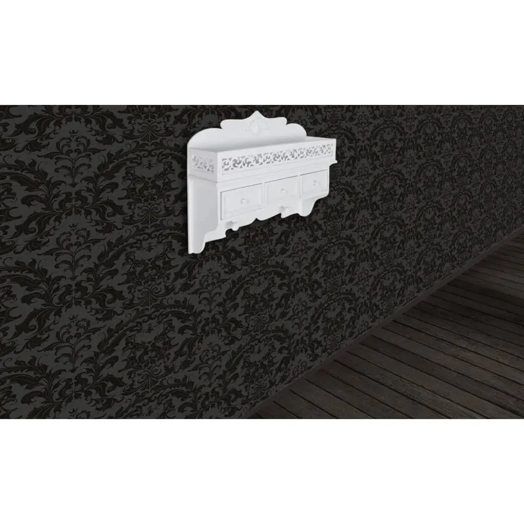 Wall Shelf/Peg with 3 Drawers 2 Hooks Price