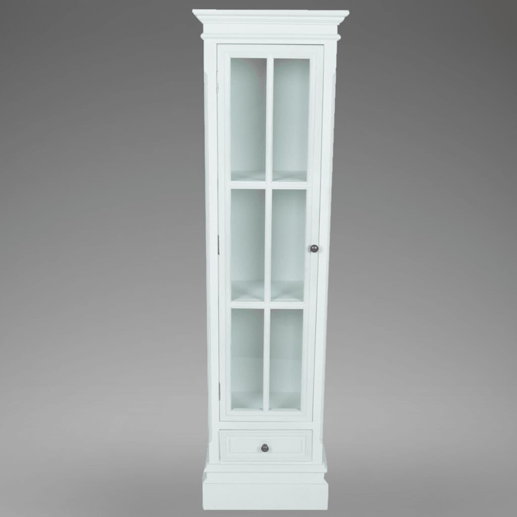 Chic Bookcase Cabinet with 3 Shelves White Wooden Price