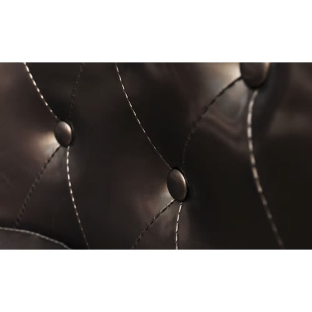 Tub Chair Brown Faux Leather Price