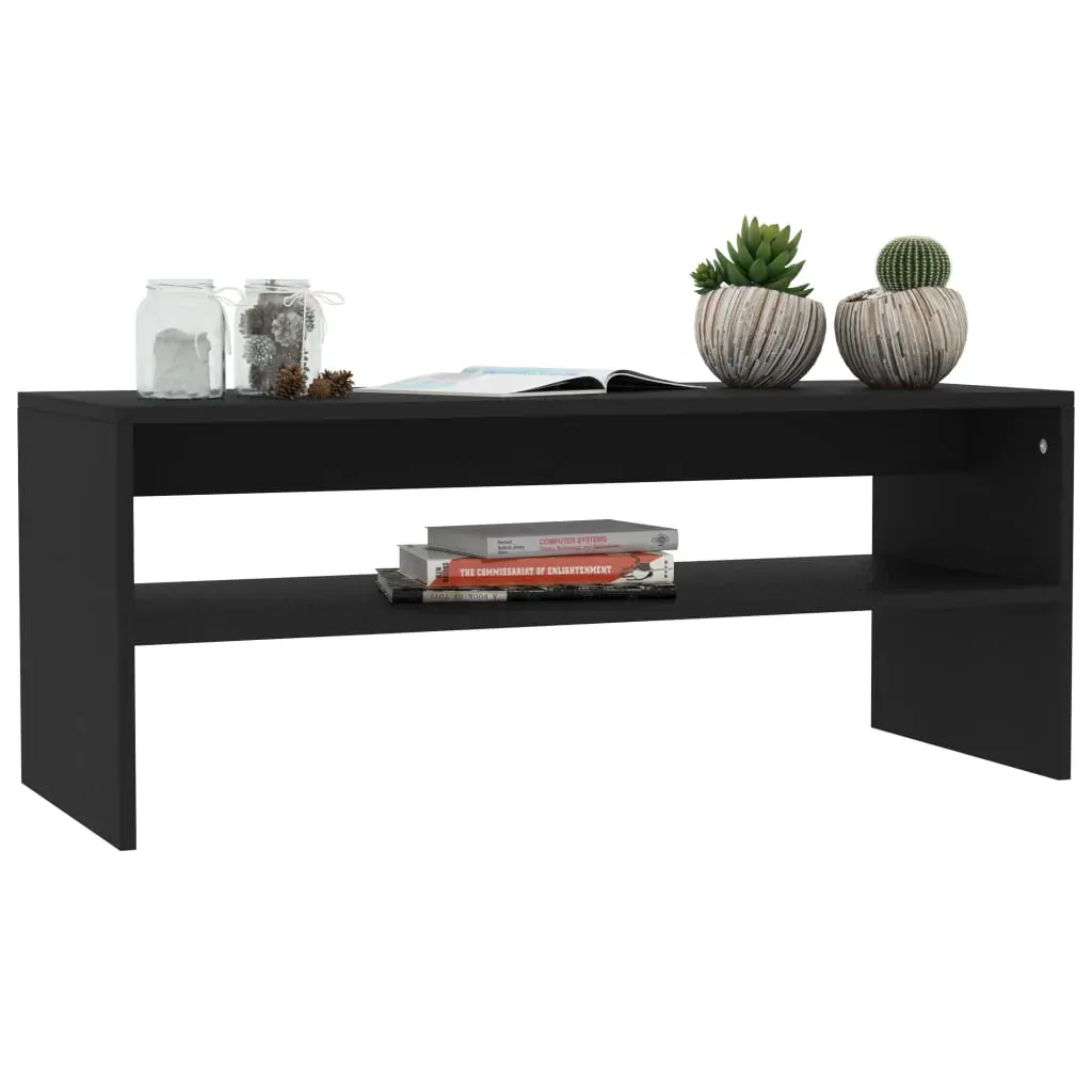 Coffee Table Black 100x40x40 cm Engineered Wood Price
