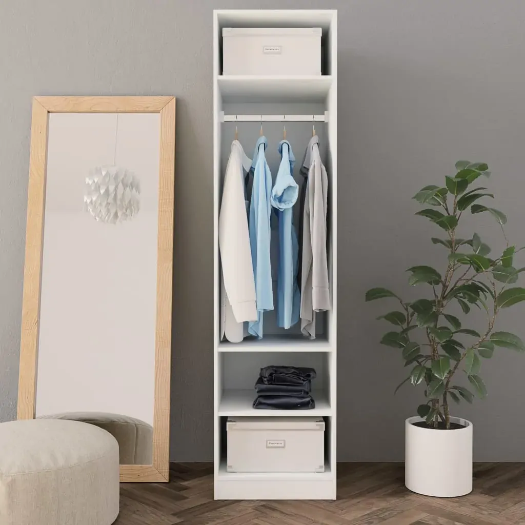 Wardrobe White 50x50x200 cm Engineered Wood Price