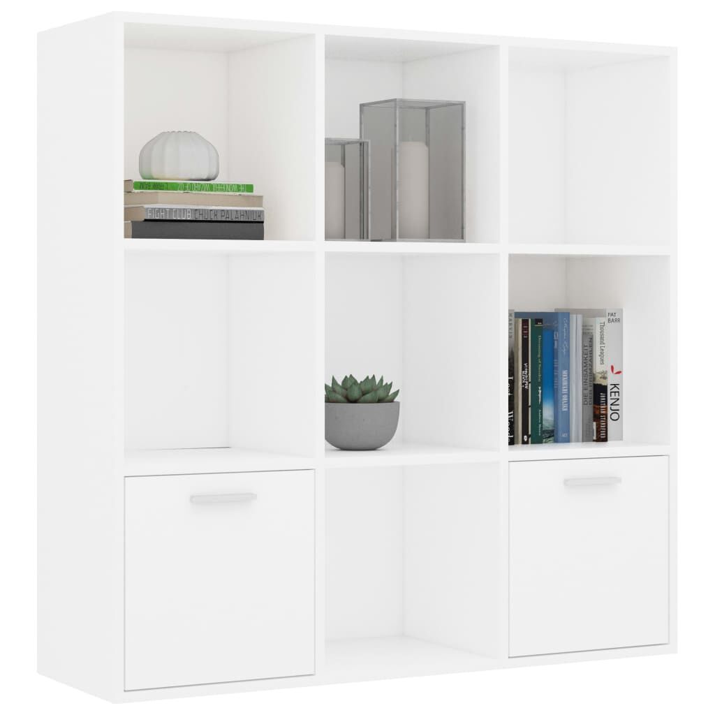 Book Cabinet White 98x30x98 cm Engineered Wood Price