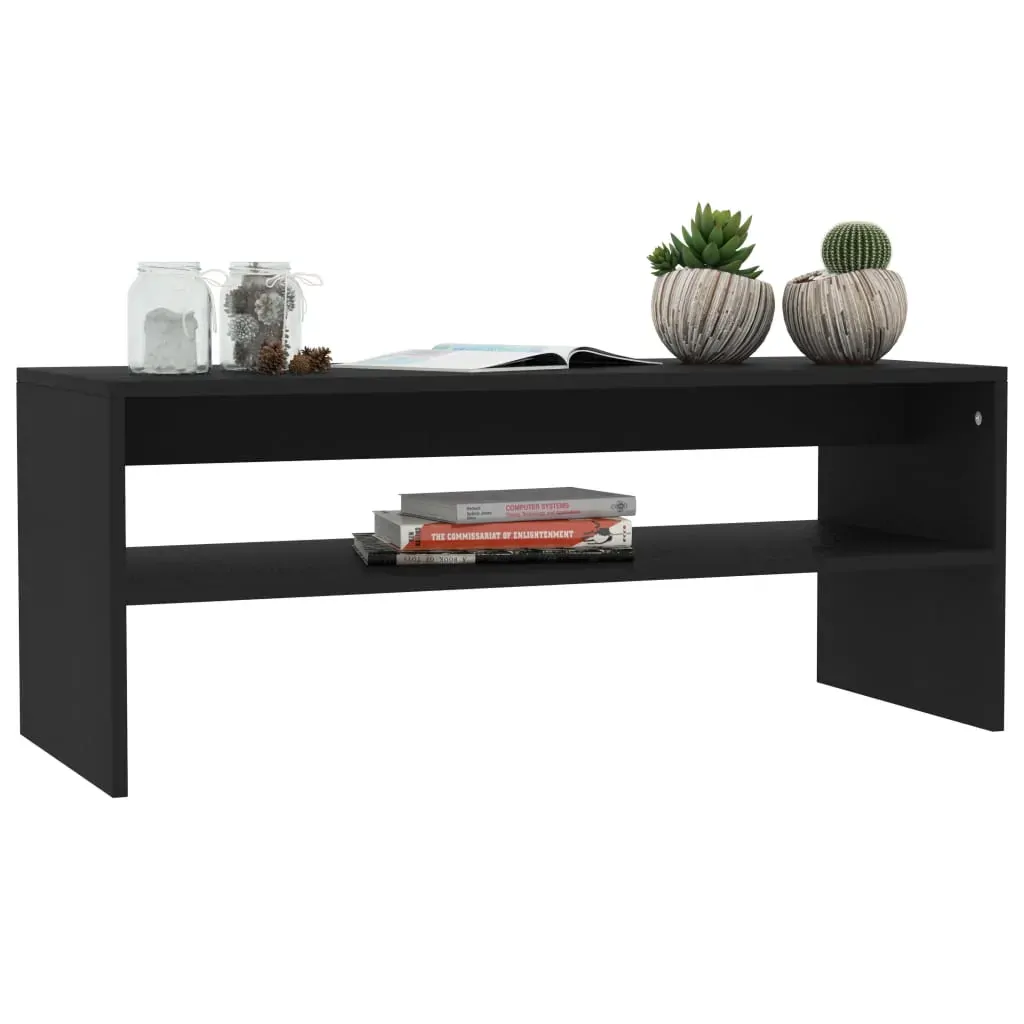 Coffee Table Black 100x40x40 cm Engineered Wood Price