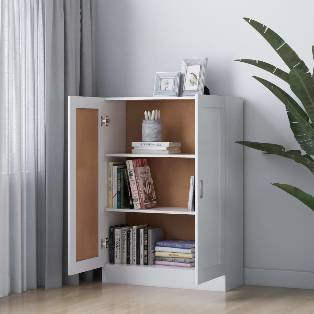 Book Cabinet White 82.5x30.5x115 cm Engineered Wood Price