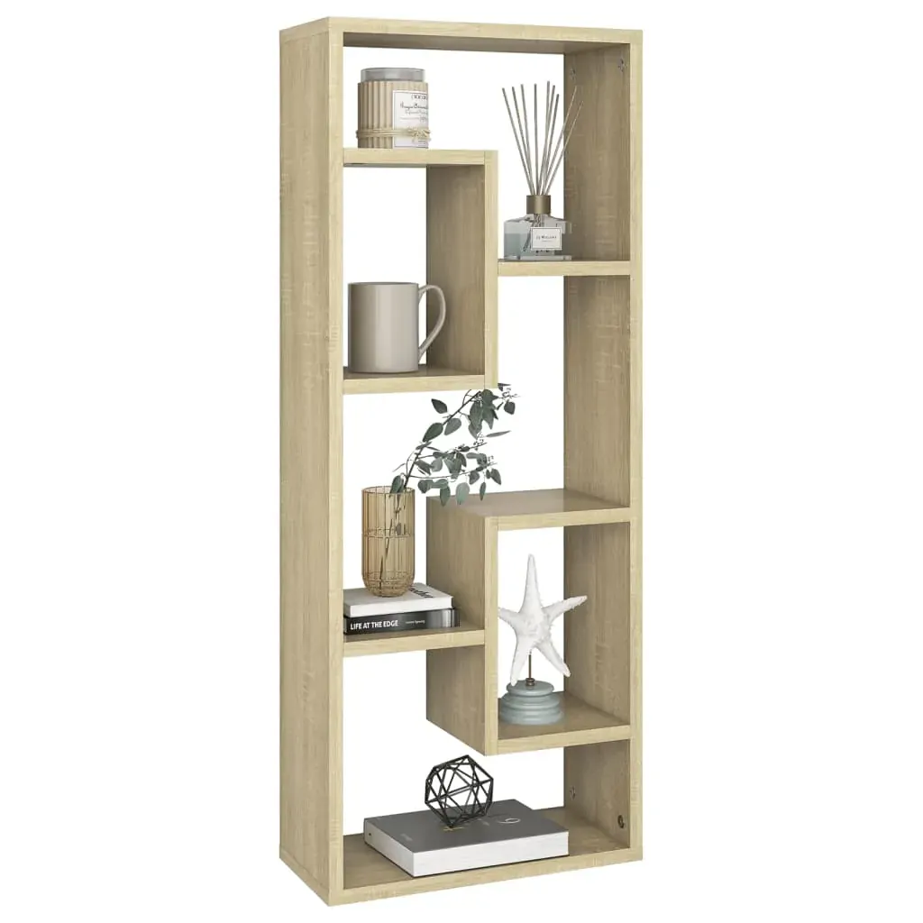 Wall Shelf Sonoma Oak 36x16x90 cm Engineered Wood Price