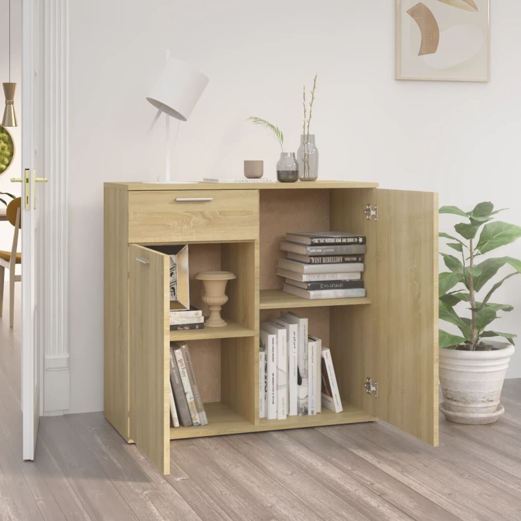 Sideboard Sonoma Oak 80x36x75 cm Engineered Wood Price