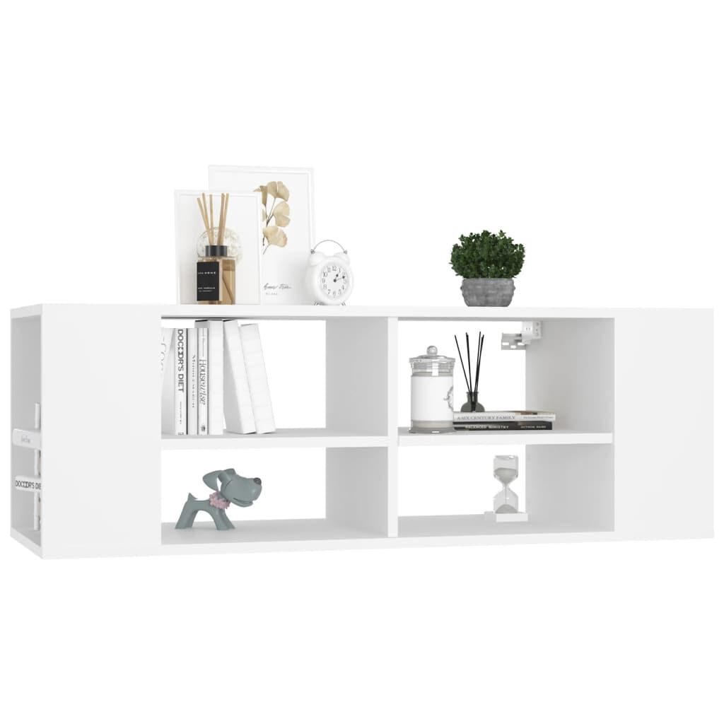 Wall-Mounted TV Cabinet White 102x35x35 cm Engineered Wood Price