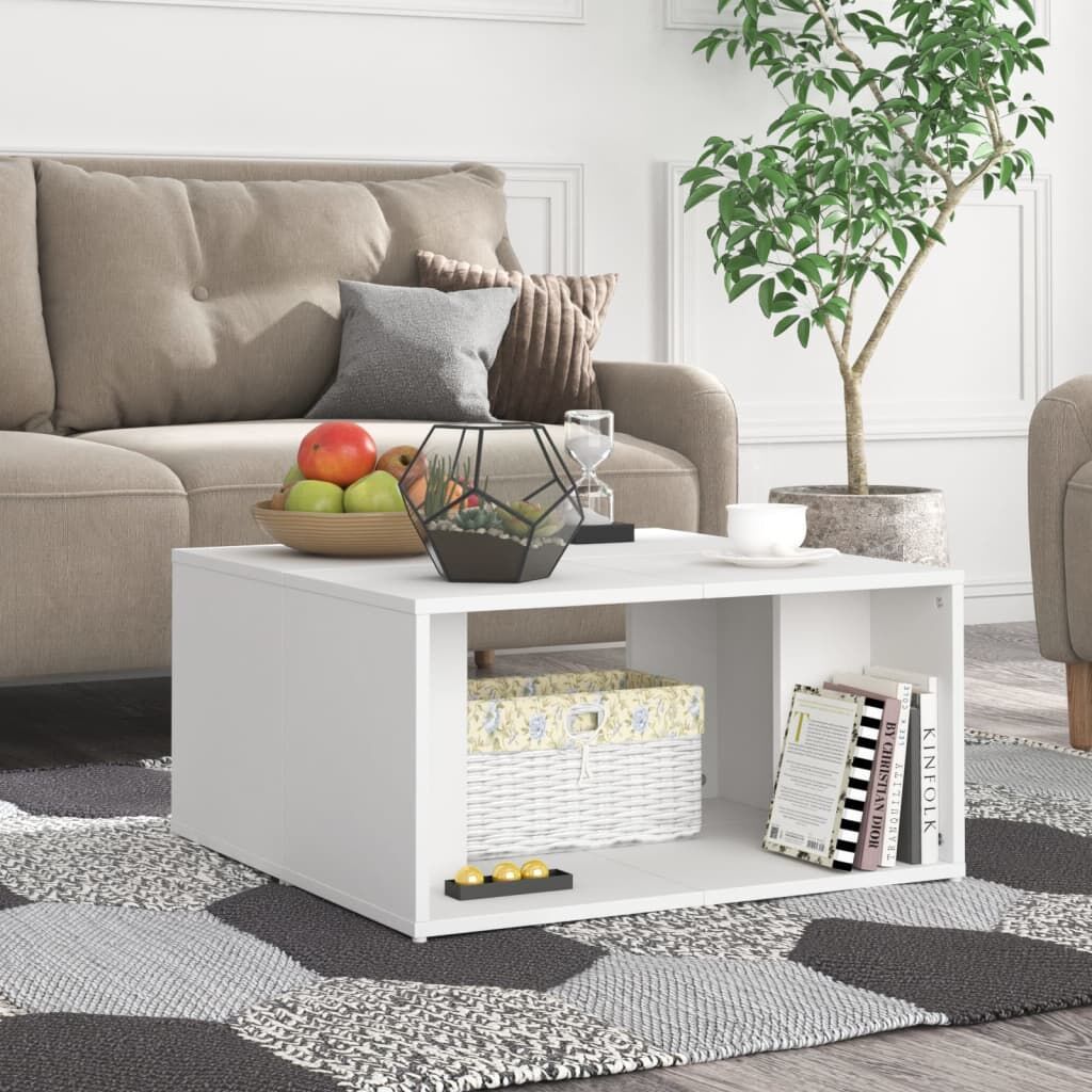 Coffee Tables 4 pcs White 33x33x33 cm Engineered Wood Price