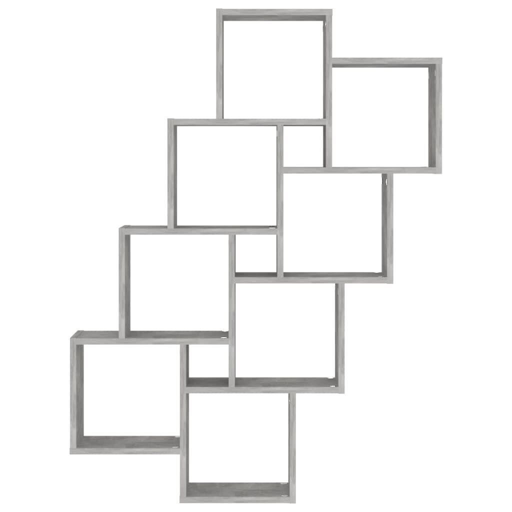 Wall Cube Shelf Concrete Grey 90x15x119 cm Engineered Wood Price
