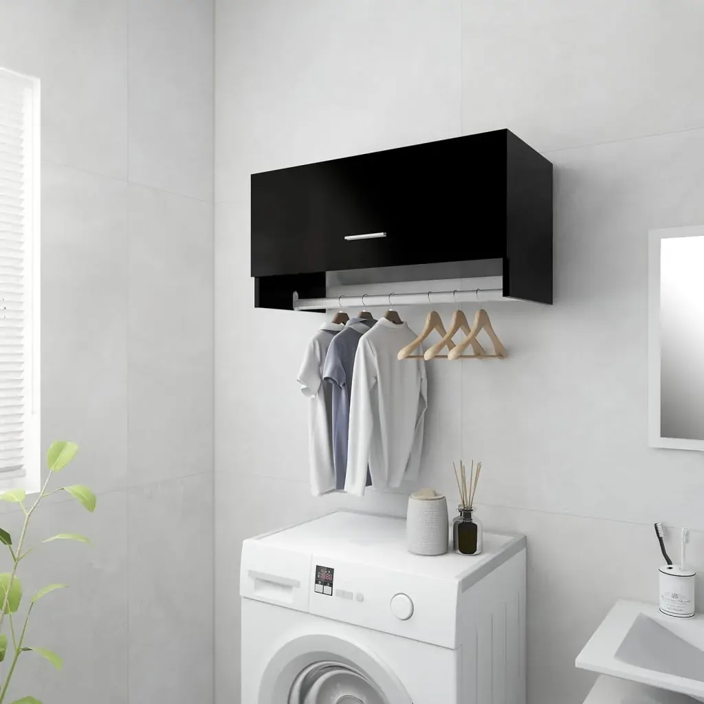 Wardrobe Black 70x32.5x35 cm Engineered Wood Price