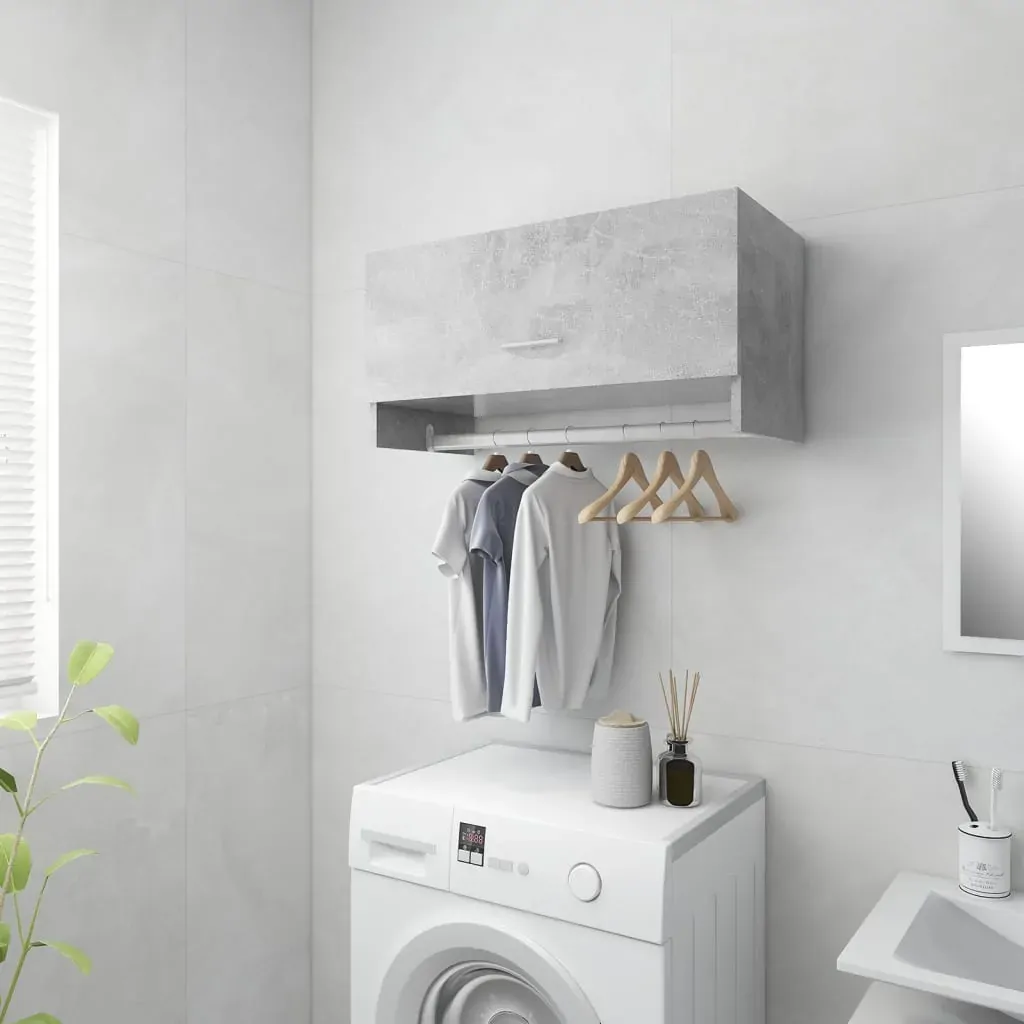 Wardrobe Concrete Grey 70x32.5x35 cm Engineered Wood Price