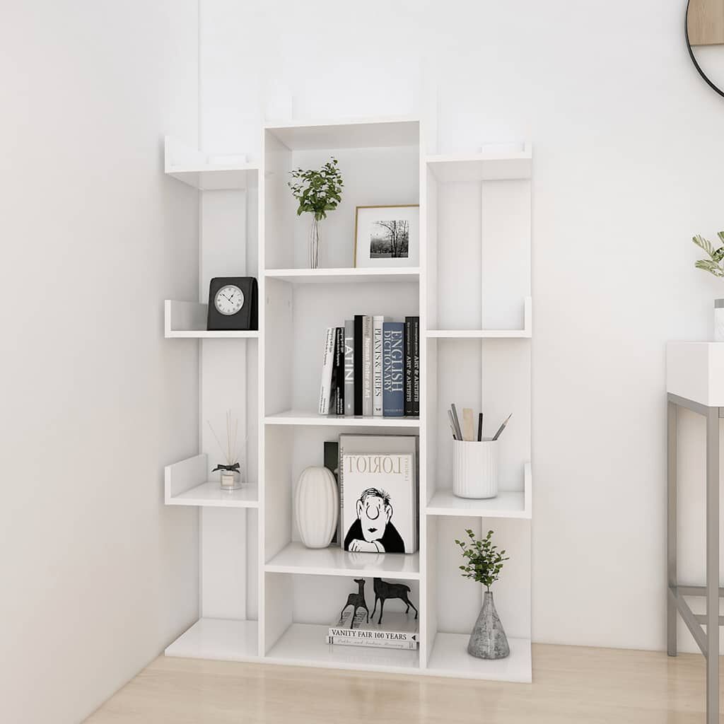 Book Cabinet White 86x25.5x140 cm Engineered Wood Price