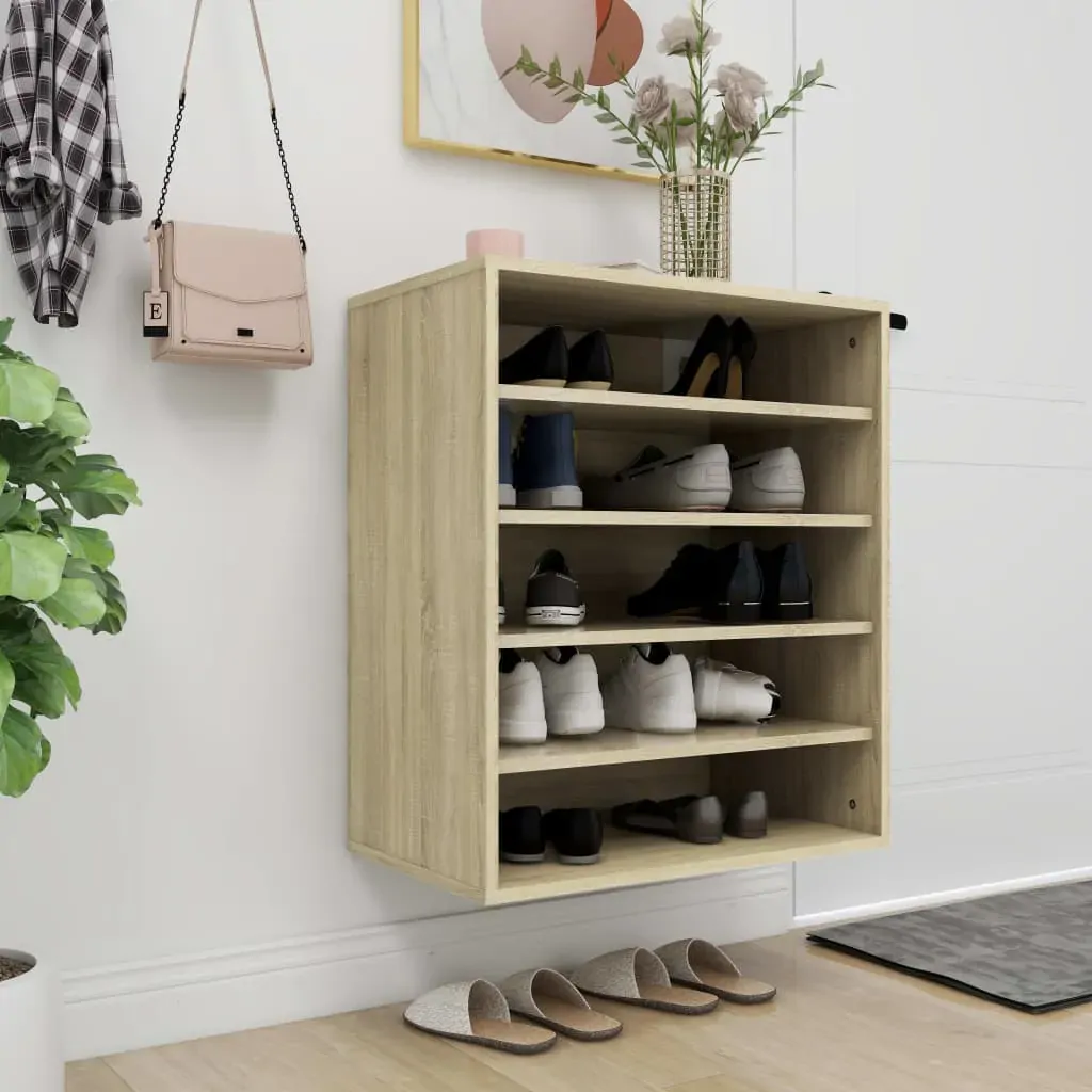 Shoe Cabinet Sonoma Oak 60x35x70 cm Engineered Wood Price