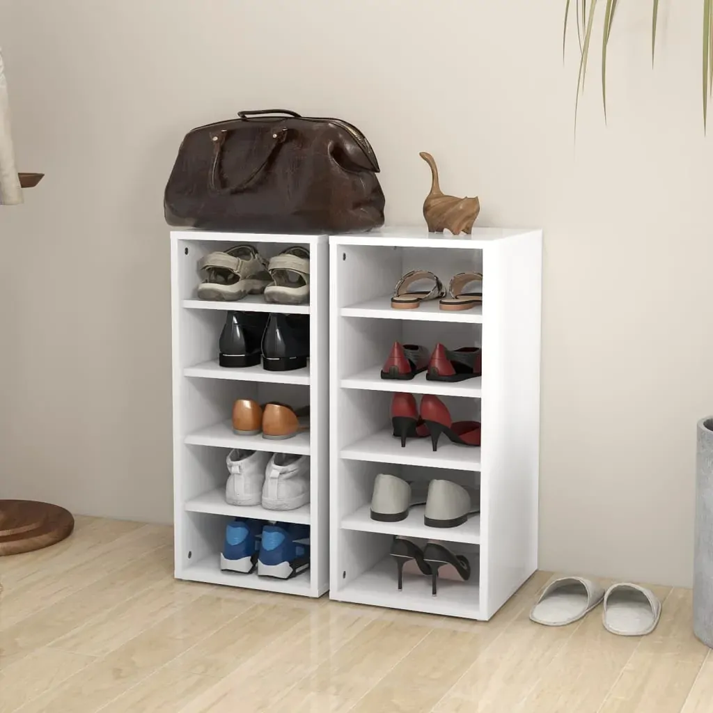 Shoe Cabinets 2 pcs White 31.5x35x70 cm Engineered Wood Price
