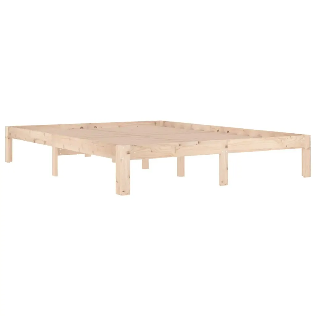 Bed Frame without Mattress Solid Wood 150x200 cm Price