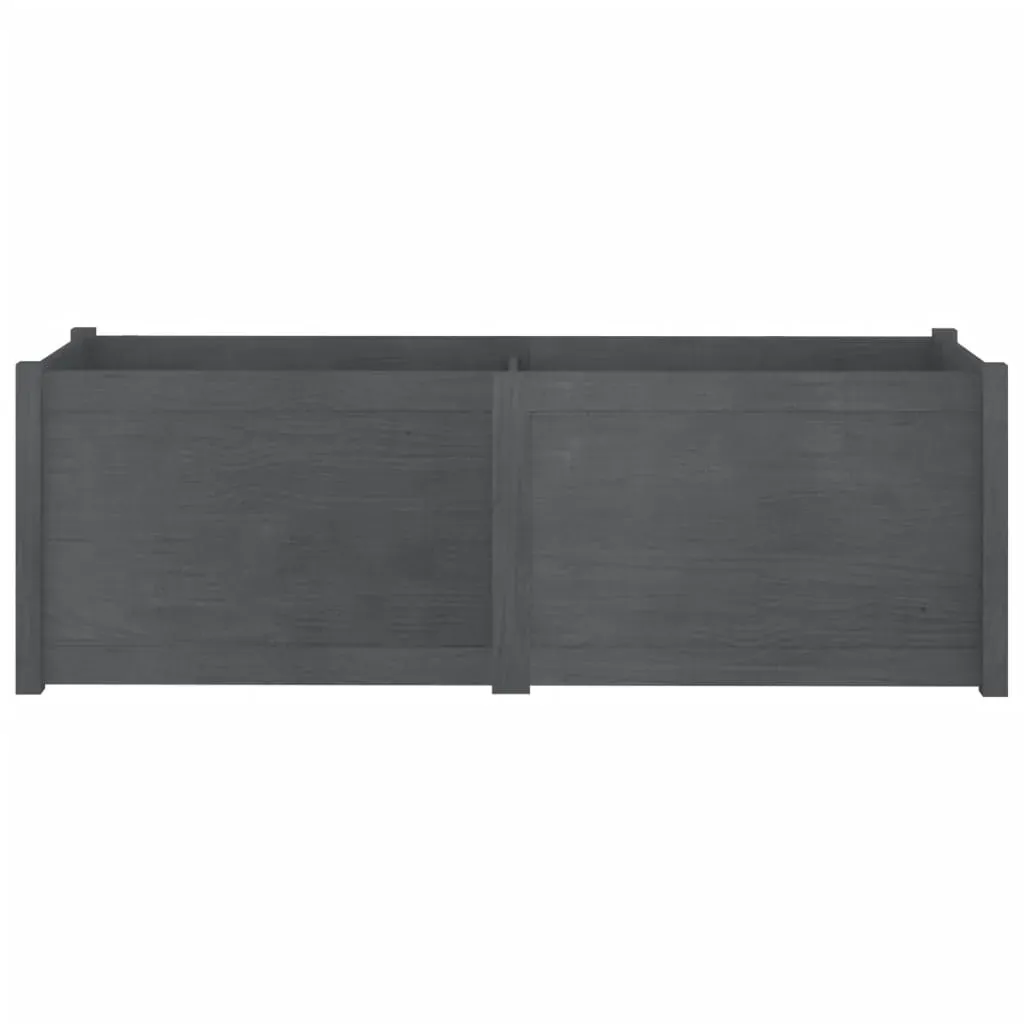 Garden Planter Grey 150x50x50 cm Solid Pinewood Price