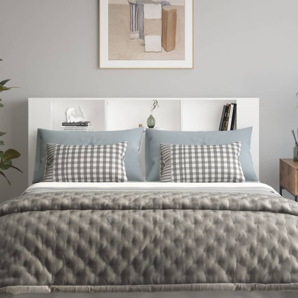 Headboard Cabinet White 180 cm Price