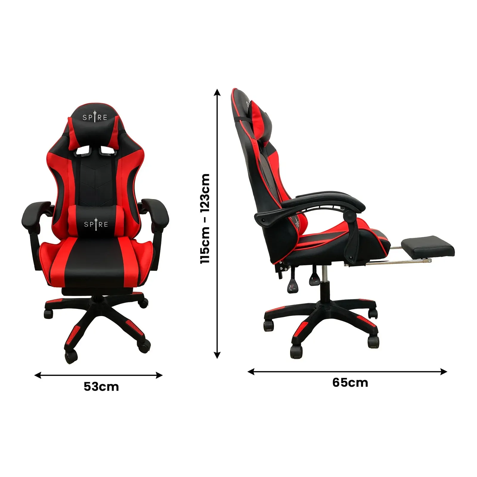 Spire Zinc Adjustable Gaming/Office Chair - Red and Black Price