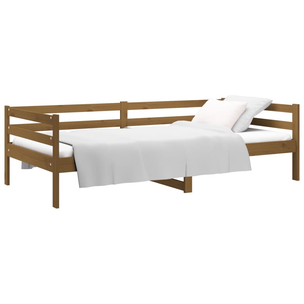 Day Bed without Mattress Honey Brown 90x190 cm Solid Wood Pine Price