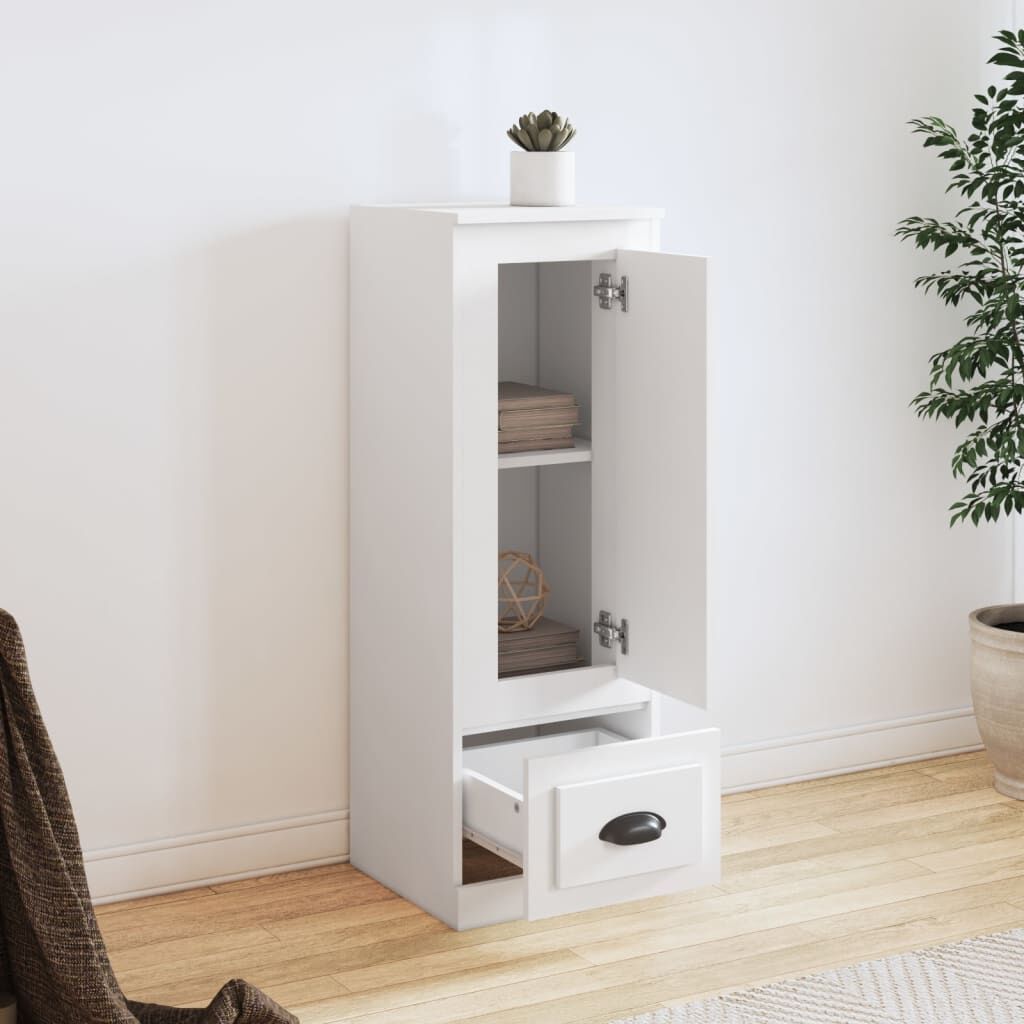 Highboard White 36x35.5x103.5 cm Engineered Wood Price