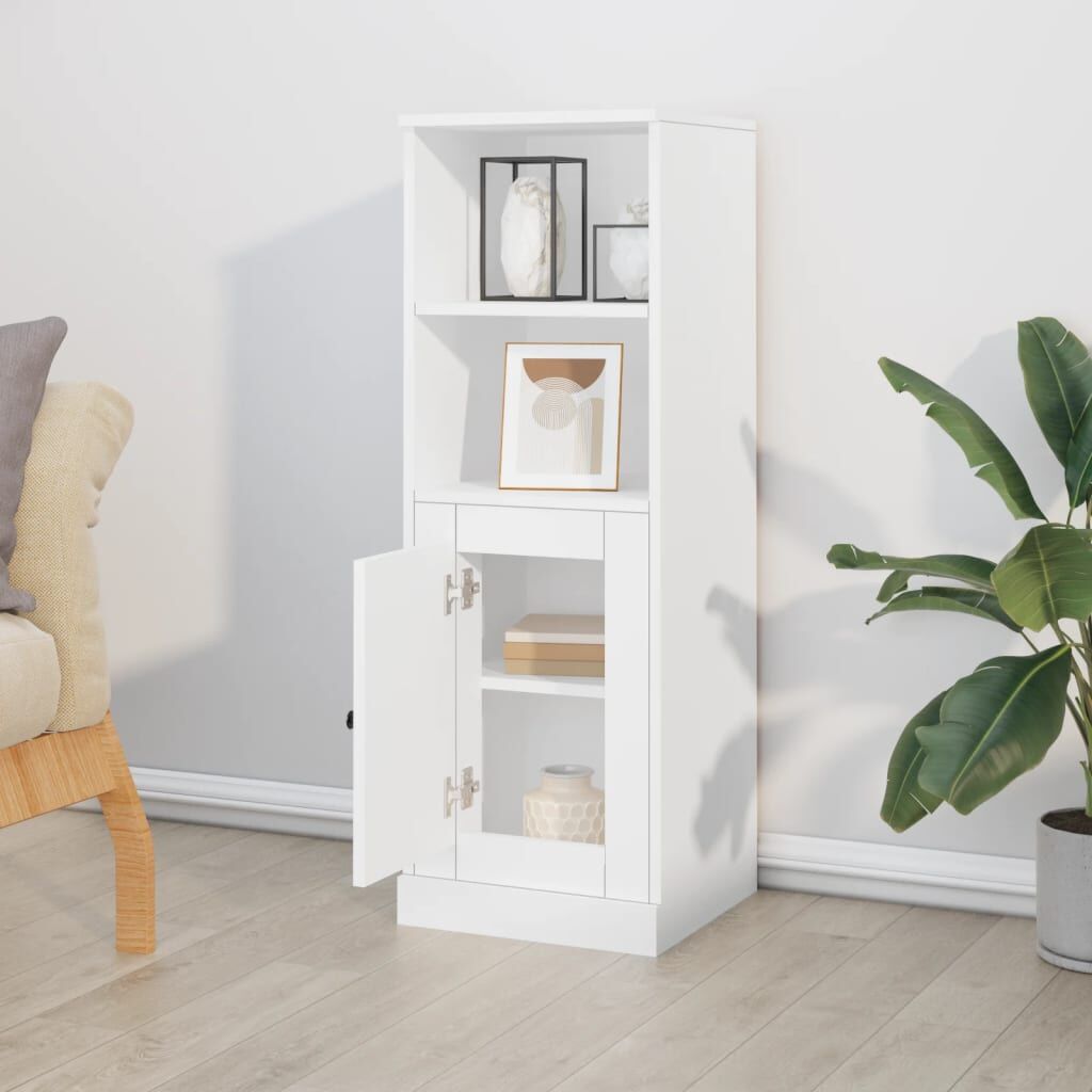 Highboard White 36x35.5x103.5 cm Engineered Wood Price