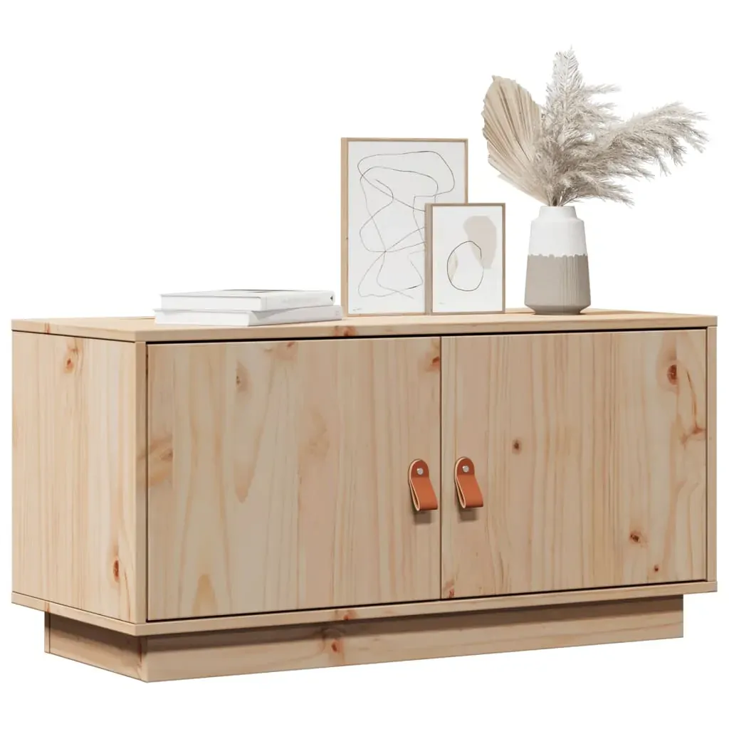 TV Cabinet 80x34x40 cm Solid Wood Pine Price