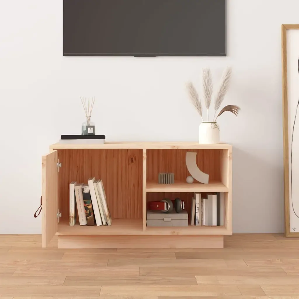 TV Cabinet 70x34x40 cm Solid Wood Pine Price