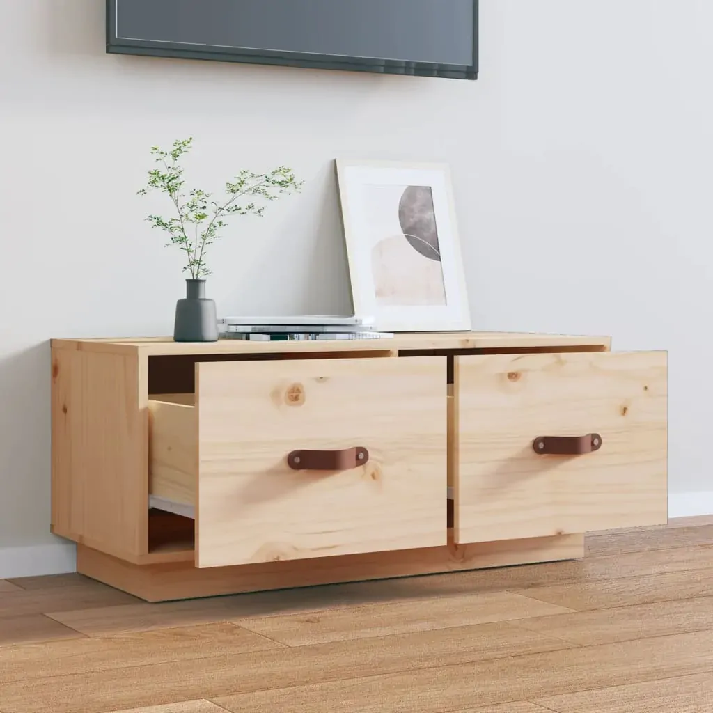 TV Cabinet 80x34x35 cm Solid Wood Pine Price