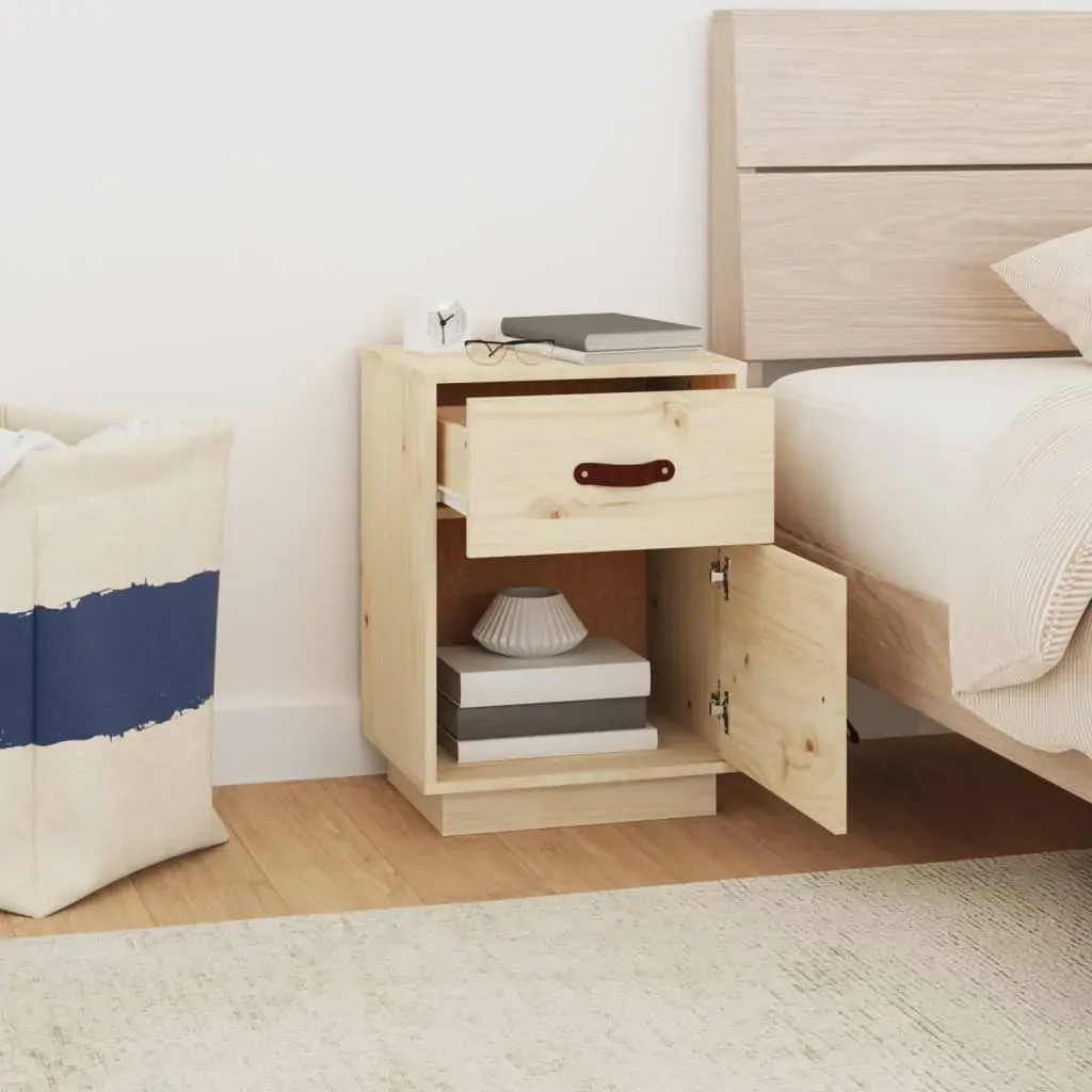 Bedside Cabinets 2 pcs 40x34x55 cm Solid Wood Pine Price