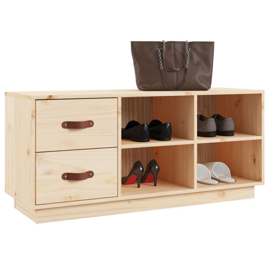 Shoe Bench 100x34x45 cm Solid Wood Pine Price