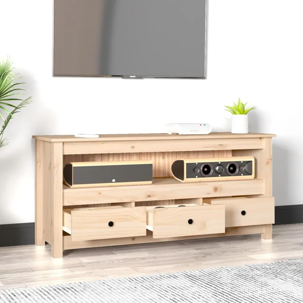 TV Cabinet 114x35x52 cm Solid Wood Pine Price