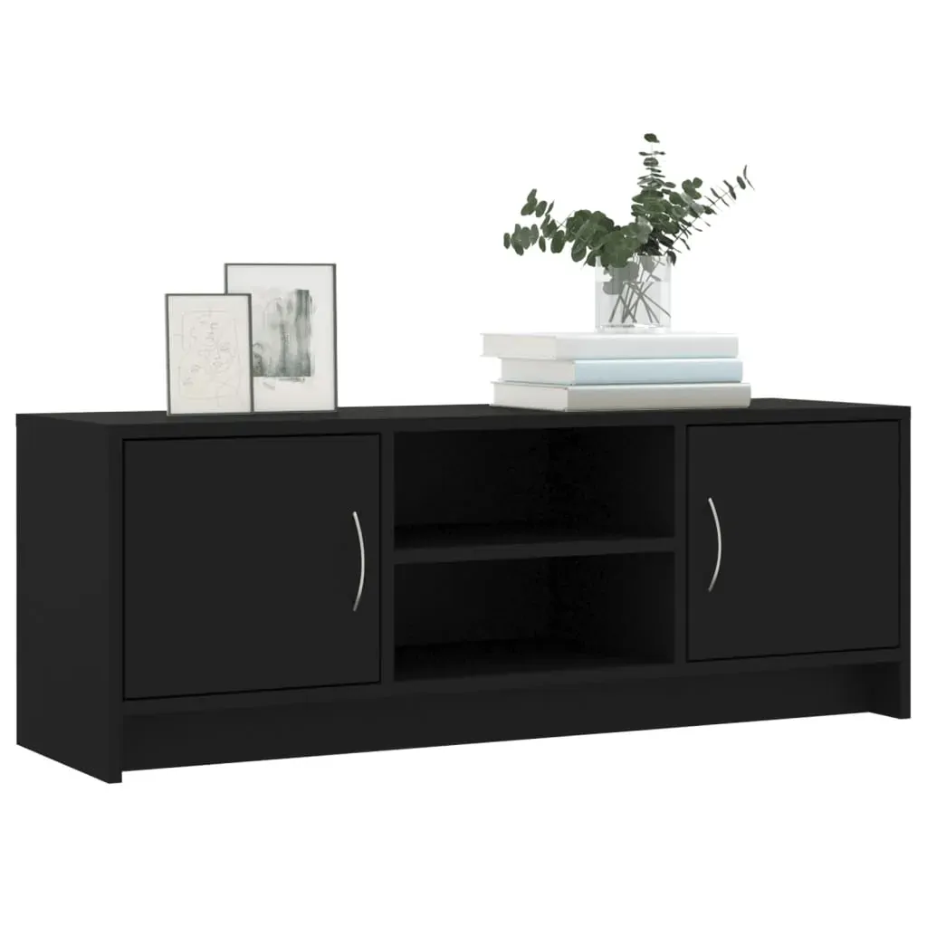 TV Cabinet Black 102x30x37.5 cm Engineered Wood Price