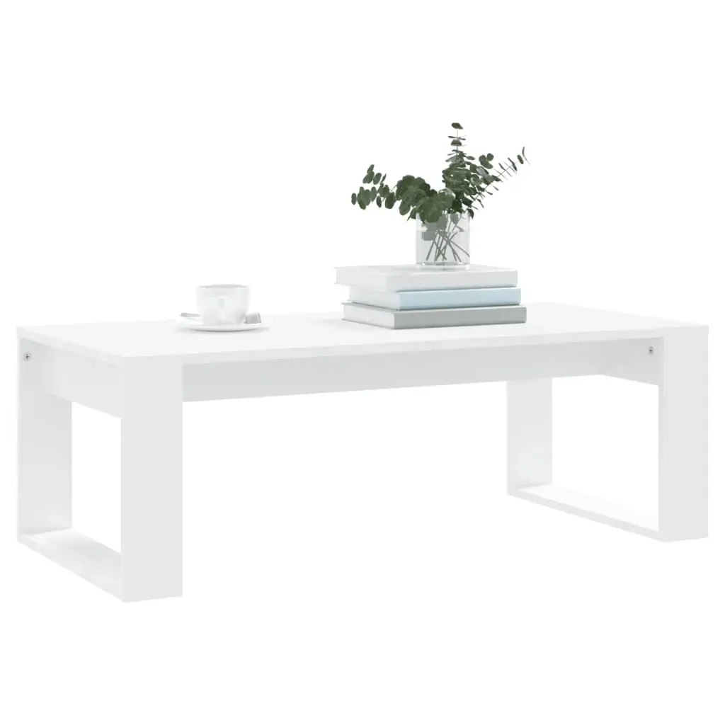 Coffee Table White 102x50x35 cm Engineered Wood Price