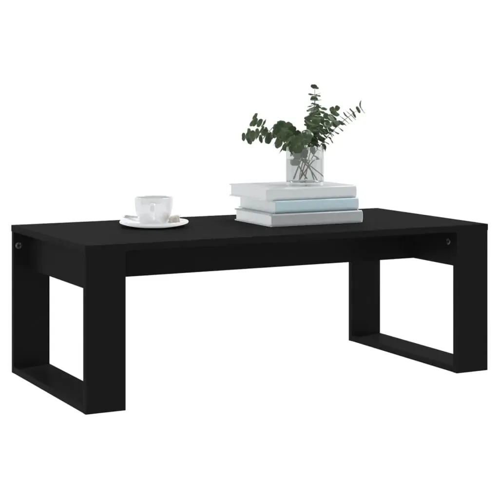 Coffee Table Black 102x50x35 cm Engineered Wood Price