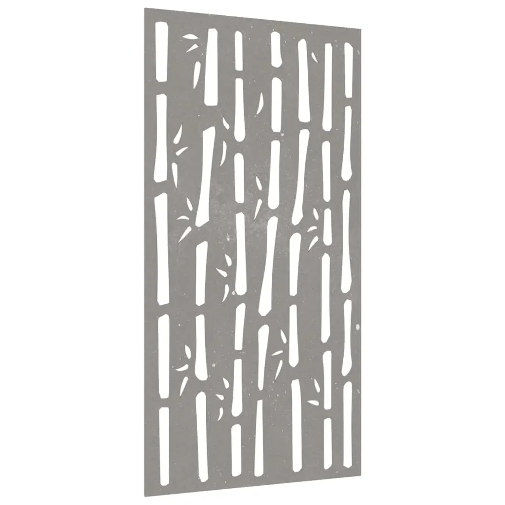 Garden Wall Decoration 105x55 cm Corten Steel Bamboo Design Price