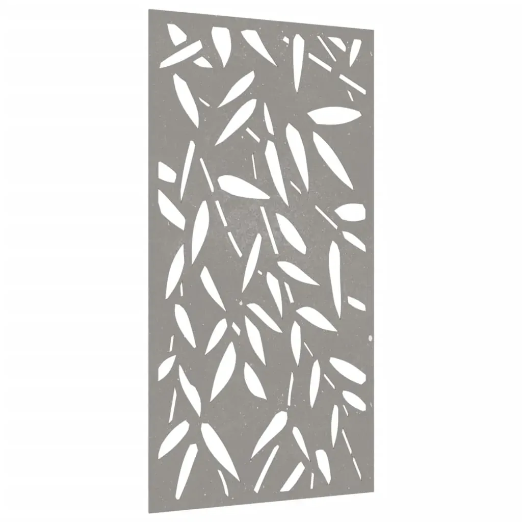 Garden Wall Decoration 105x55 cm Corten Steel Bamboo Leaf Design Price