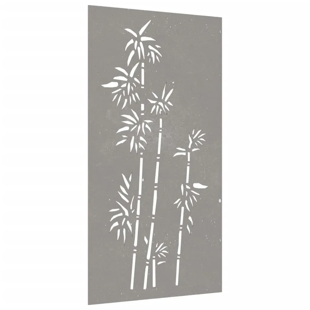Garden Wall Decoration 105x55 cm Corten Steel Bamboo Design Price