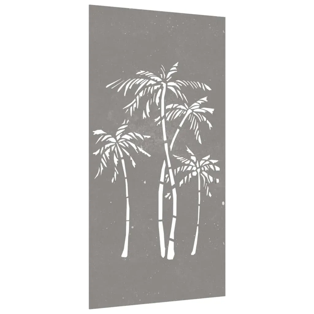 Garden Wall Decoration 105x55 cm Corten Steel Palm Tree Design Price