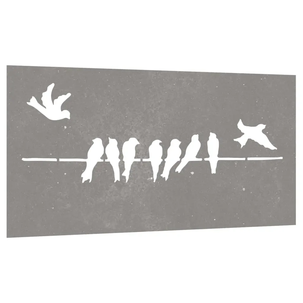 Garden Wall Decoration 105x55 cm Corten Steel Bird Design Price