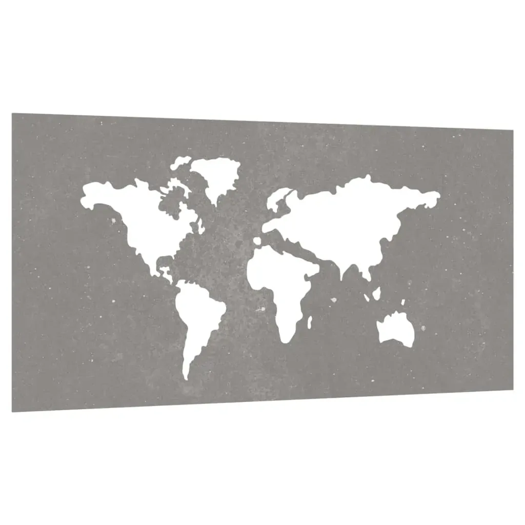 Garden Wall Decoration 105x55 cm Corten Steel World Map Design Price