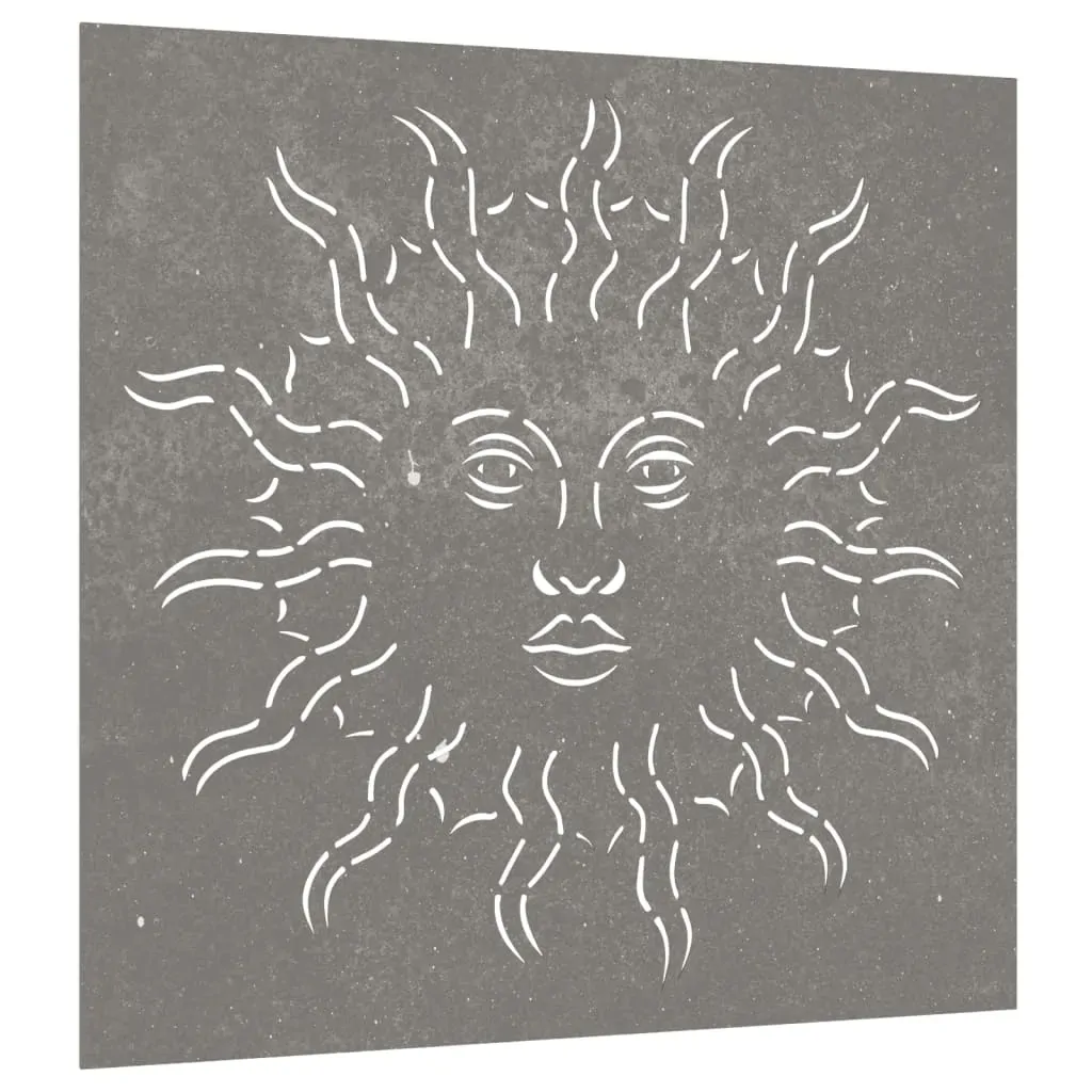 Garden Wall Decoration 55x55 cm Corten Steel Sun Design Price