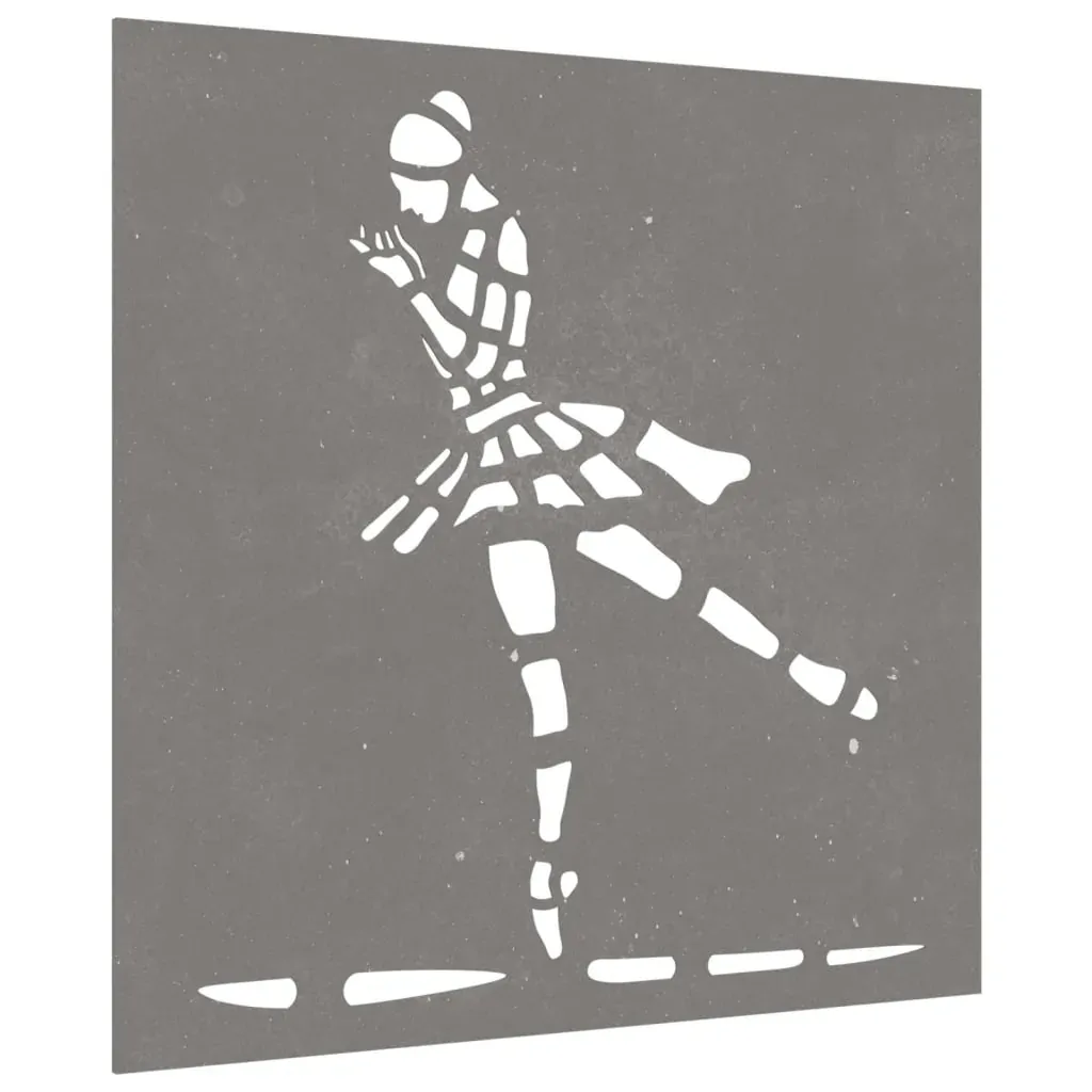 Garden Wall Decoration 55x55 cm Corten Steel Ballet Dancer Design Price