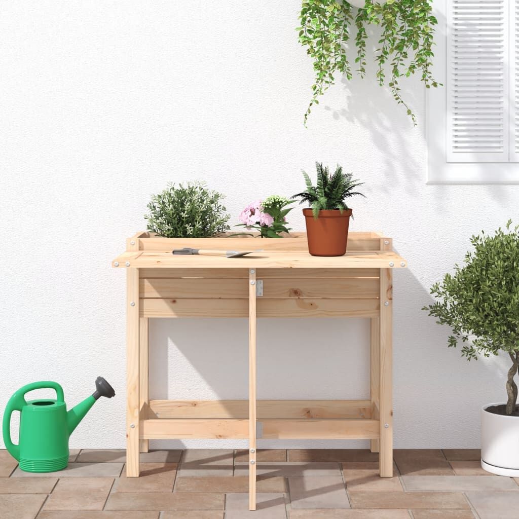 Garden Planter with Folding Tabletop Solid Wood Pine Price